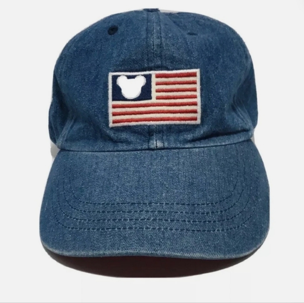Mickey American Sport Hat Blue Denim Disney Adjustable Adult Baseball Ball Cap